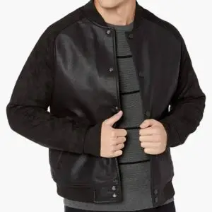 Varsity Edge Leather Bomber