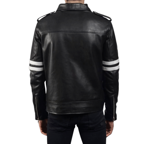 Urban Racer Leather Jacket - Image 4